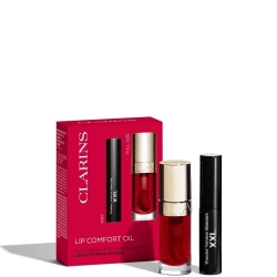 Clarins Lip & Eye Make-Up Duo - Lip Comfort Oil N. 03 Cherry + Mini Mascara Wonder Volume Xxl Black