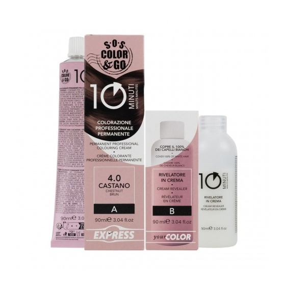 Alama Sos Color&Go Colorazione Permanente In 10 Minuti - 4.0 Castano