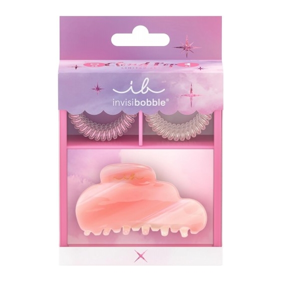 Invisibobble Cloudpop Set - 6 Elastici Per Capelli + 1 Pinza
