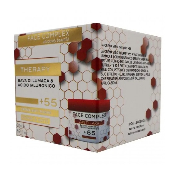 Face Complex Therapy +55 Crema Viso Con Bava Di Lumaca E Acido Ialuronico 50 Ml