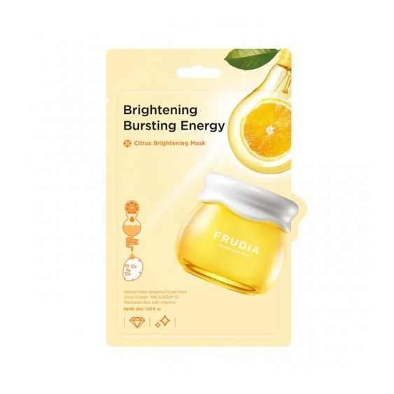 Frudia Citrus Brightening Mask - Maschera Viso Al Mandarino Di Jeju Con Vitamina C 20 Ml