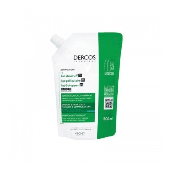 Vichy Dercos Technique Anti Dandruff Ds Shampoo Antiforfora Ecoricarica 500 Ml