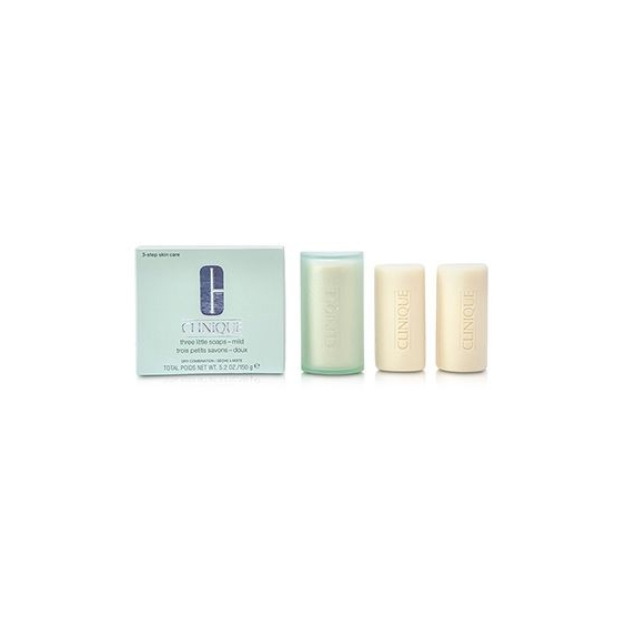 Clinique 3 Little Soaps with Travel Dish - Mild Skin 150GR