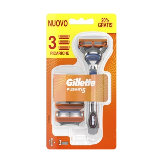 Gillette Fusion 5 Rasoio + 3 Ricariche