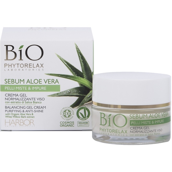 Phytorelax Sebum Aloe Vera Crema Gel Normalizzante Viso 50ML