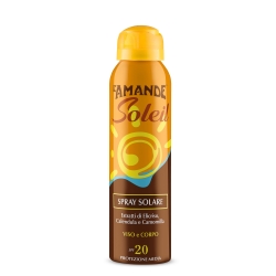 L'Amande Soleil Spray Solare Viso e Corpo SPF 20 Protezione Media 150ML