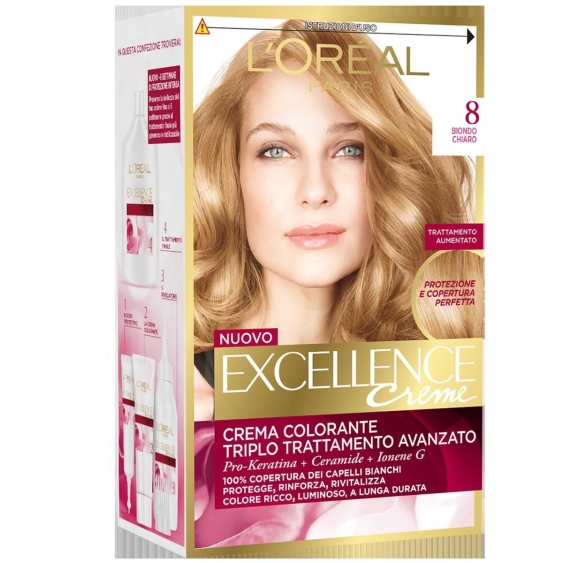L'Oreal Paris Excellence Crema Colorante - 8 Biondo Chiaro