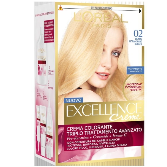 L'Oreal Paris Excellence Crema Colorante - 02 Biondo Ultra Chiaro Dorato
