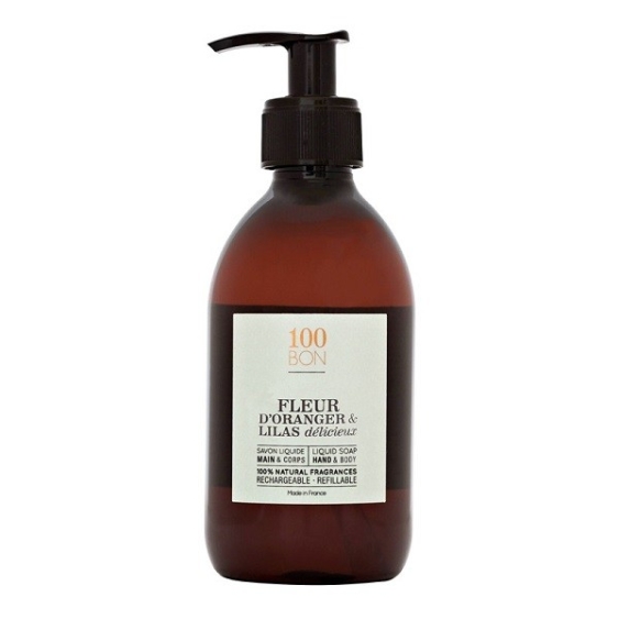 100Bon Fleur D'Oranger & Lilias Delicieux  Savon Liquide 300ML