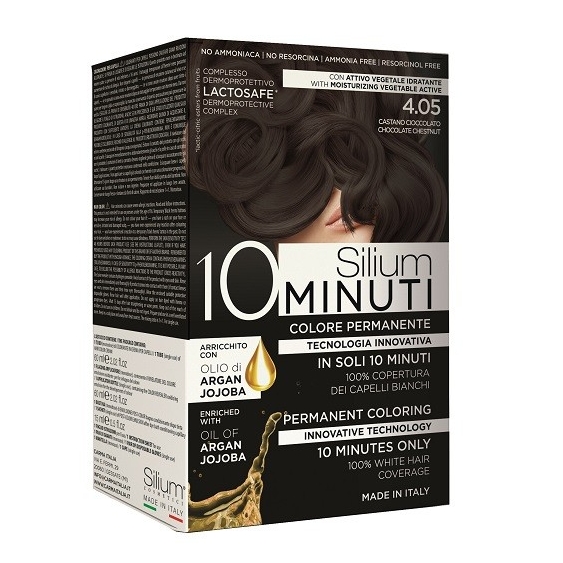 Silium 10 minuti Colorazione Permanente 4.05 Castano Cioccolato