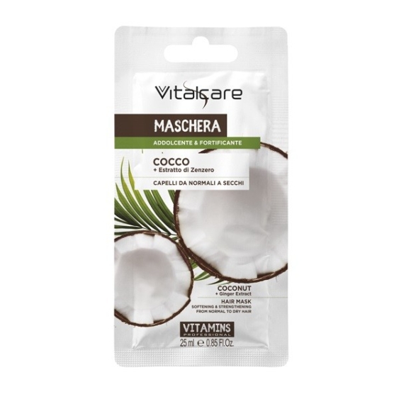Vitalcare Vitamins Cocco e Zenzero Maschera Monodose 25ML
