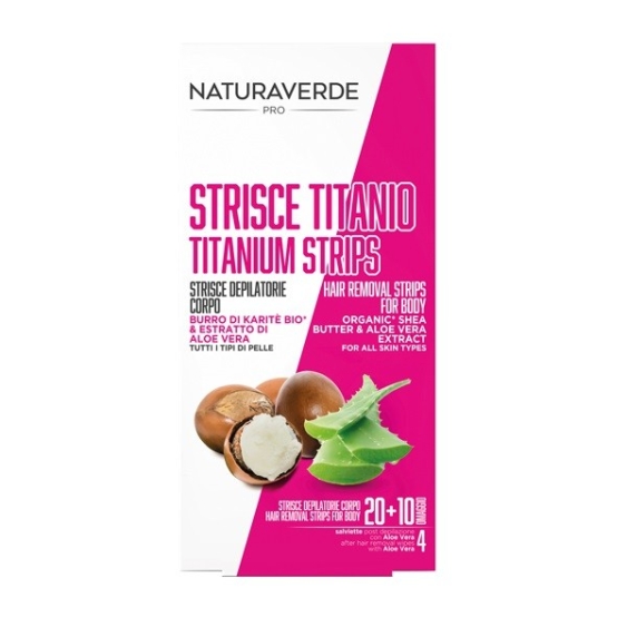 Naturaverde Pro Strisce Depilatorie Corpo Titanio 20PZ