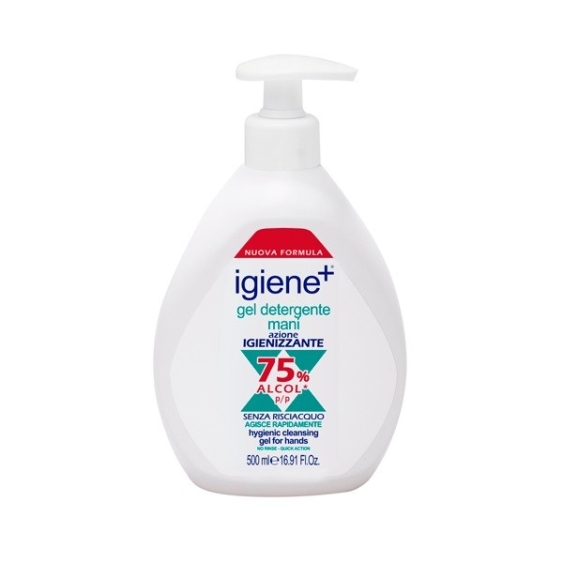 Igiene+ Gel Detergente Mani con Antibatterico Senza Risciacquo 500ML