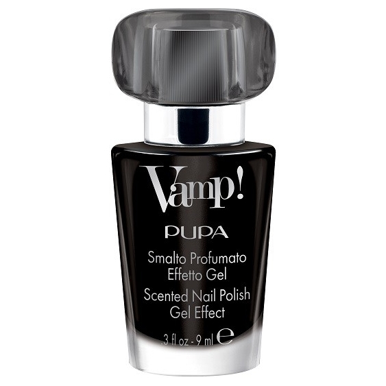 Pupa Vamp! Smalto Profumato Effetto Gel Nero - 305 Rock Black