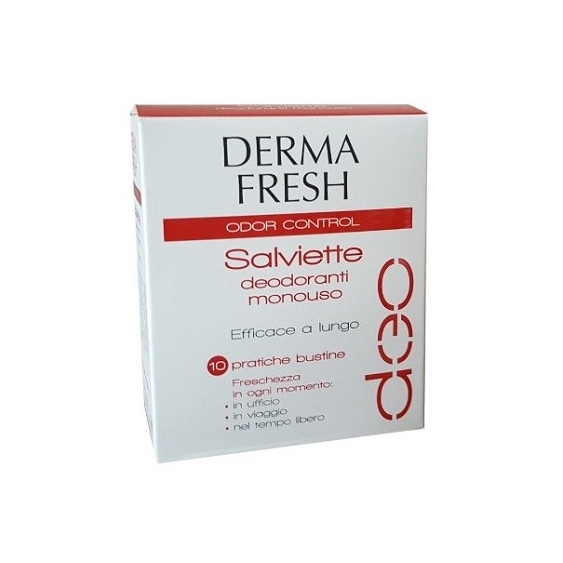 Dermafresh Odor Control Salviette Deodoranti Monouso 10PZ
