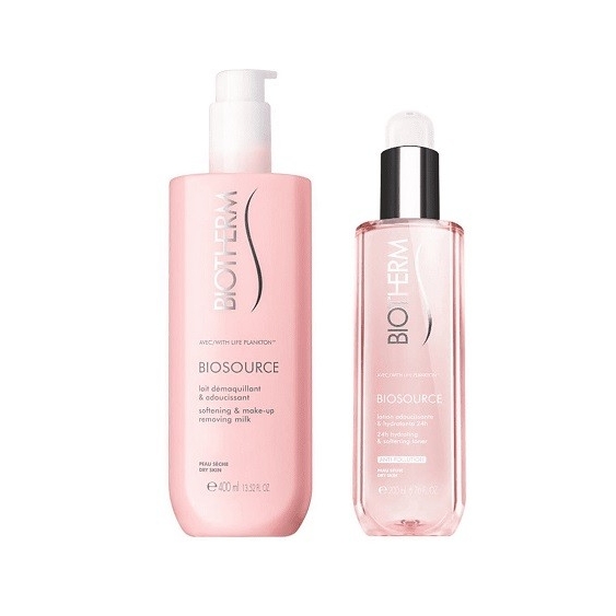 Biotherm Biosource Kit Pelle Secca Lait Demaquillant + Lotion Adoucissante