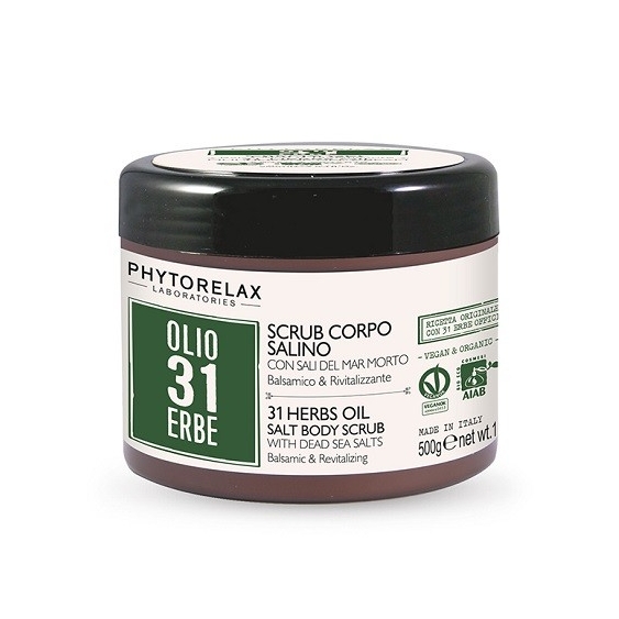 Phytorelax Olio 31 Erbe Scrub Corpo Salino Balsamico e Rivitalizzante 500ML