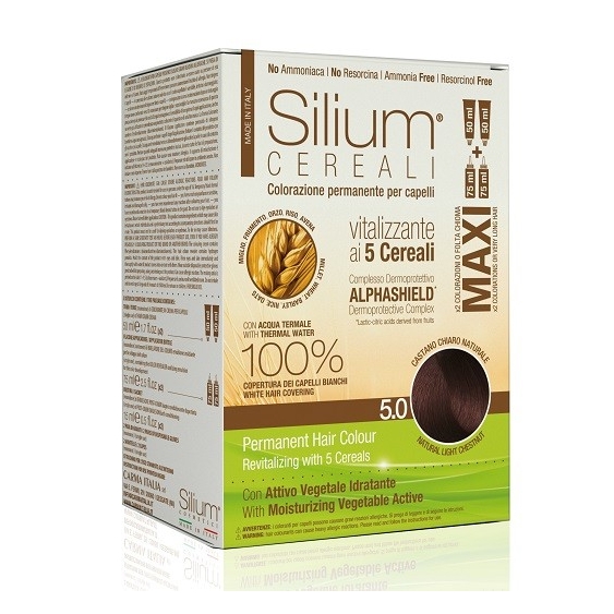Silium Maxi Colorazione Permanente ai 5 Cereali 5.0 Castano Chiaro Naturale