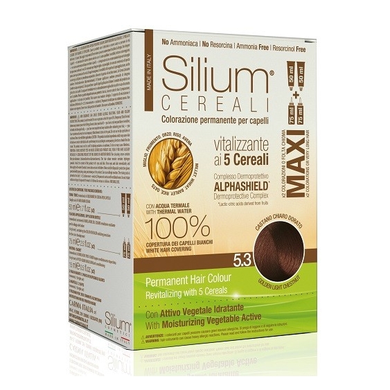 Silium Maxi Colorazione Permanente ai 5 Cereali 5.3 Castano Chiaro Dorato