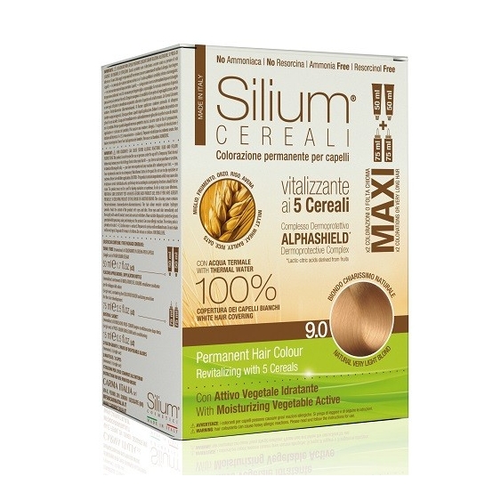 Silium Maxi Colorazione Permanente ai 5 Cereali 9.0 Biondo Chiarissimo Naturale