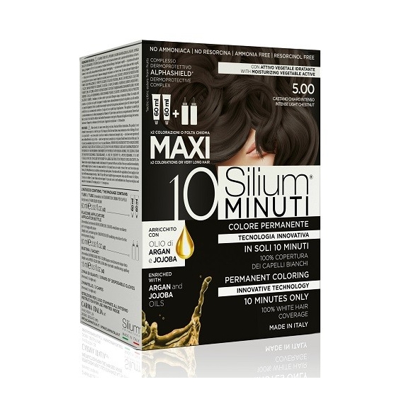 Silium 10 minuti Maxi Colorazione Permanente 5.00 Castano Chiaro Intenso