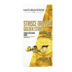 Naturaverde Pro Oro 24K Strisce Depilatorie Corpo 20PZ