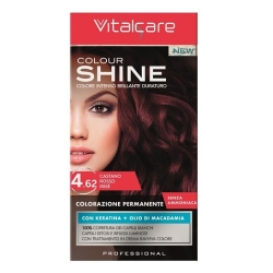 Vitalcare Colour Shine Colorazione Permanente Senza Ammoniaca 4.62 Castano Rosso Irisé