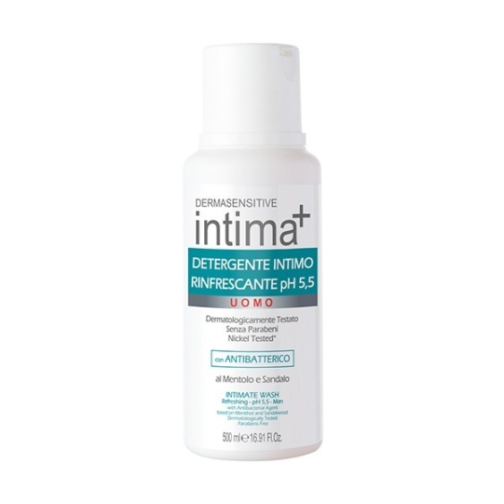 Intima+ Detergente Intimo Rinfrescante pH 5.5 Uomo 500ML