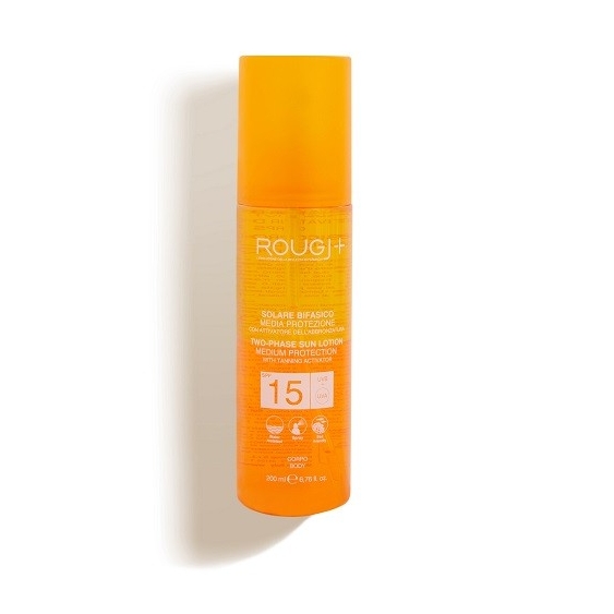 Rougj Solare Bifasico con Attivatore dell'Abbronzatura Corpo SPF15  200ML