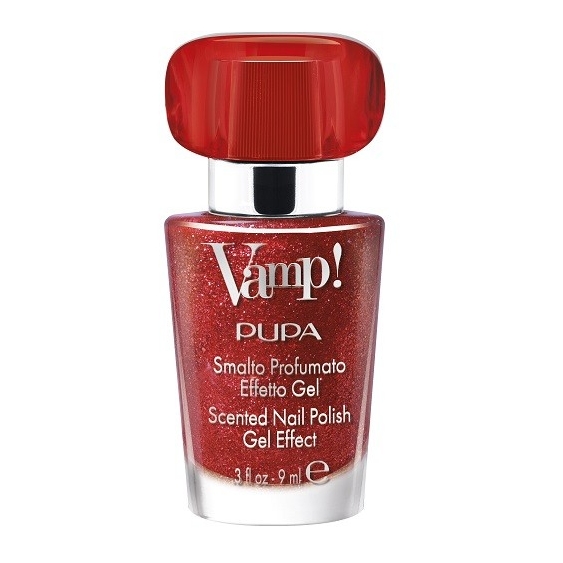 Pupa Vamp! Smalto Profumato Effetto Gel Sparkling Edition - 206 Holiday Red