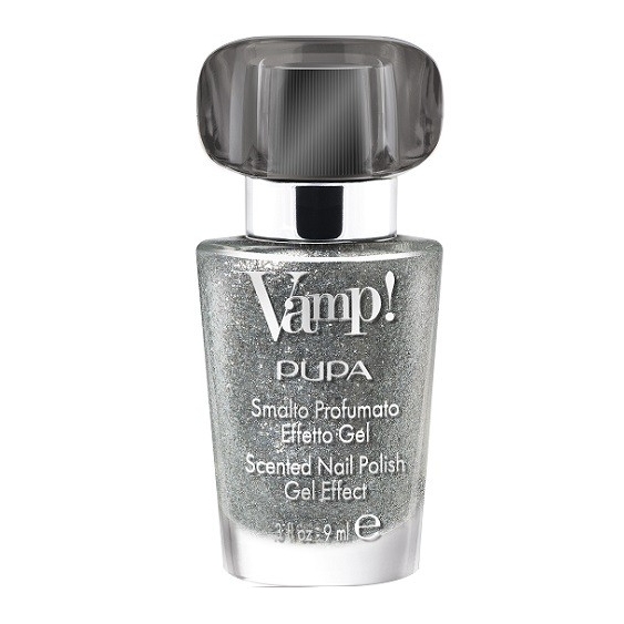 Pupa Vamp! Smalto Profumato Effetto Gel Sparkling Edition - 307 Platinum Silver