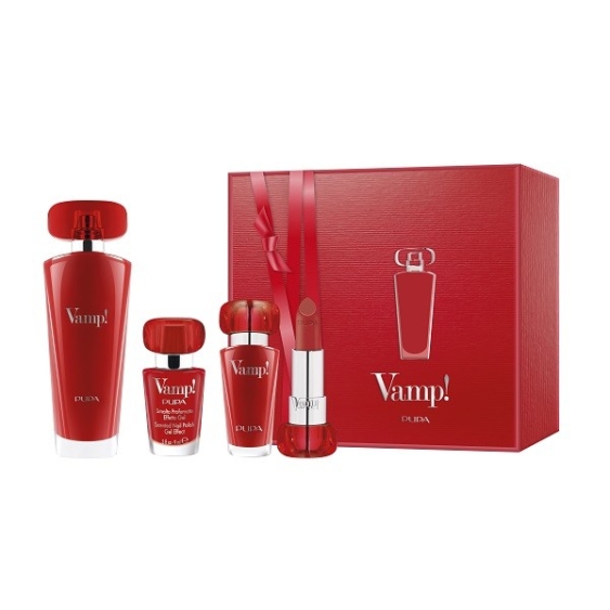 Pupa Kit Vamp! Eau De Parfum Red 50 ml & Vamp! Lipstick & Nail Polish