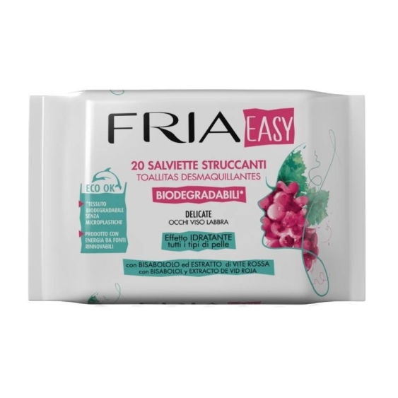 Fria Easy Salviette Struccanti Biodegradabili 20 pezzi