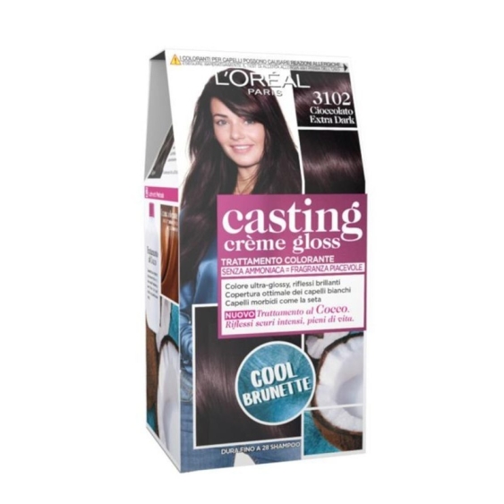 L'Oreal Paris Casting Crème Gloss Trattamento Colorante - 3102 Cioccolato Extra Dark
