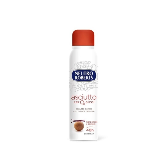 Neutro Roberts Asciutto Zero Alcol Deo Spray Legno Sandalo e Patchouli 150 ml