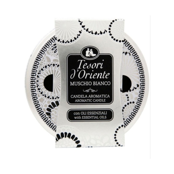 Tesori D'Oriente Muschio Bianco Candela Aromatica 200 g