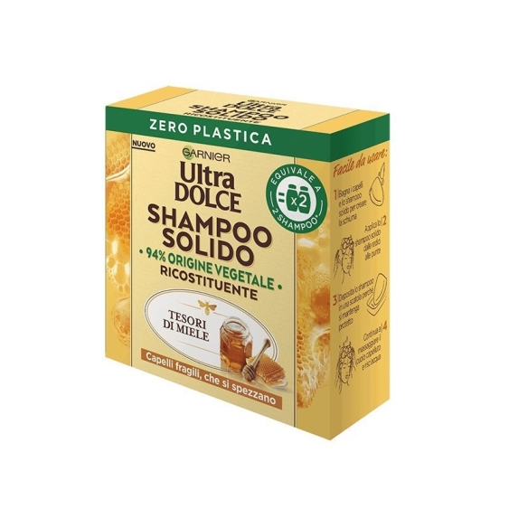 Garnier Ultra Dolce Shampoo Solido Tesori di Miele 60 gr