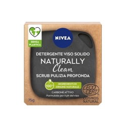 Nivea Naturally Clean Detergente Viso Solido Scrub 75 g