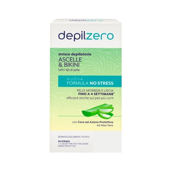 Depilzero Strisce Depilatorie Ascelle & Bikini 20 pz