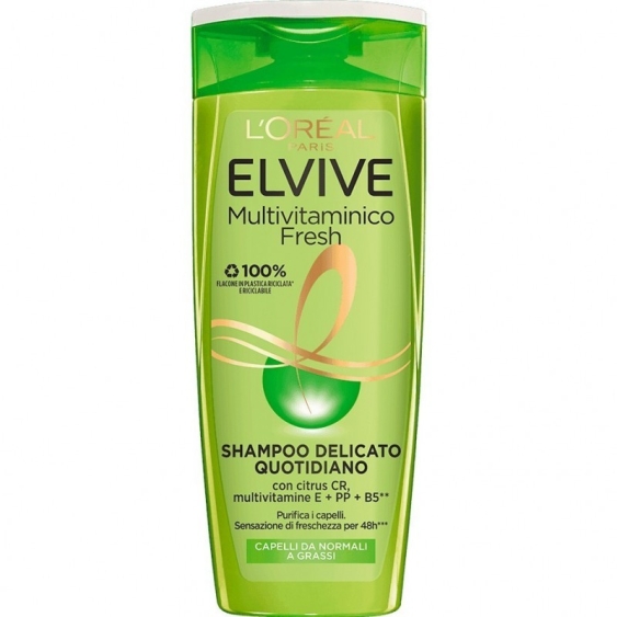 L'Oreal Paris Elvive Multivitaminico Fresh Shampoo Delicato Quotidiano 285 ml