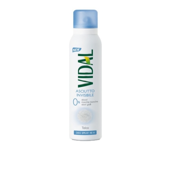 Vidal Asciutto Invisibile Talco Deo Spray 150 ml