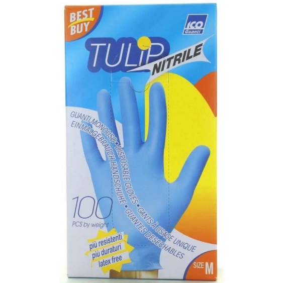 Tulip Guanti Monouso Nitrile Colore Blu Misura M 100 pz