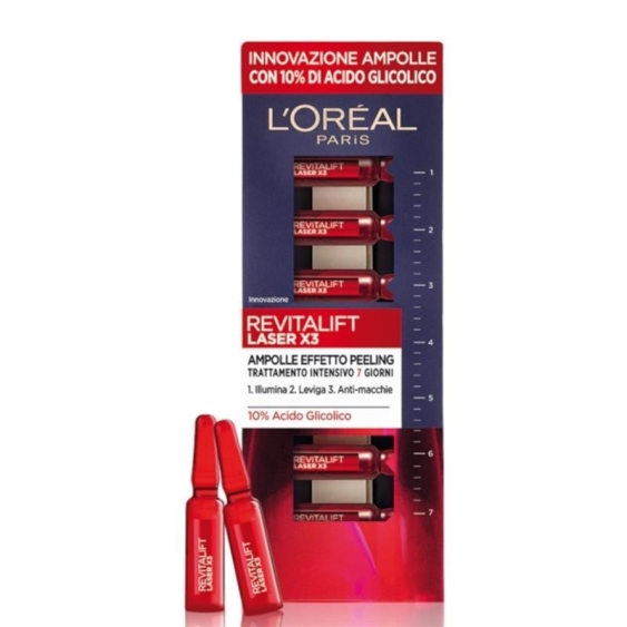 L'Oreal Paris Revitalift Laser X3 Ampolle Effetto Peeling - 7 pz