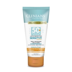 Clinians Latte Protettivo Sensitive Care Resistente All'Acqua SPF 50+ 150 ml