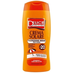Delice Crema Solare Protezione Media Pelle Chiara SPF 20 250 ml