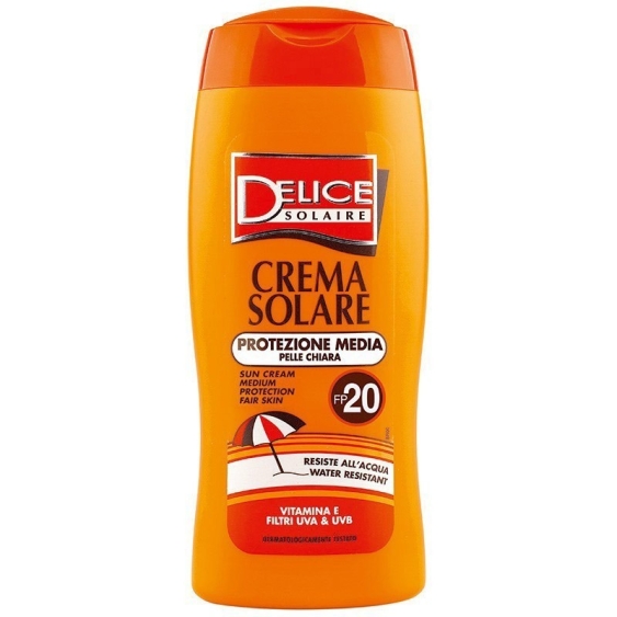 Delice Crema Solare Protezione Media Pelle Chiara SPF 20 250 ml