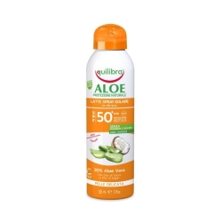 Equilibra Aloe Latte Spray Solare Resistente All'Acqua SPF 50+ 150 ml
