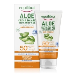 Equilibra Aloe Crema Solare Viso Anti-Age Anti-Macchia SPF 50+ 75 ml