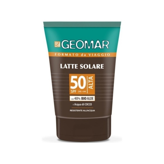 Geomar Latte Solare Resistente All'Acqua SPF 50 Formato Viaggio 100 ml
