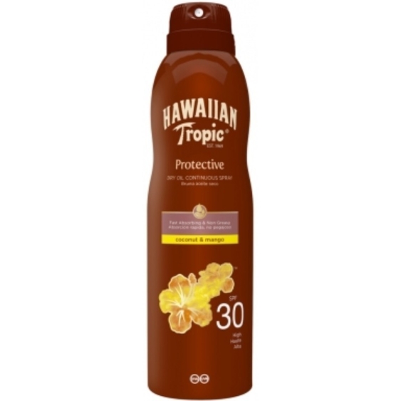 Hawaiian Tropic Protective Olio Secco Spray SPF 30 Cocco & Mango 180 ml